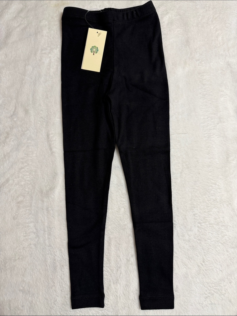 Girls  Black Slim Stretch leggings with Elastic Waist